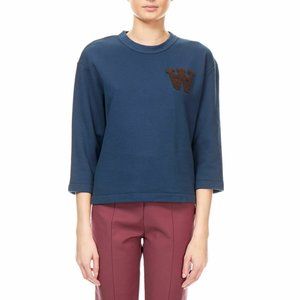 🌸🌸NWT Wood Wood Copenhagen Hope Sweatshirt Navy Blue Small 🌸🌸